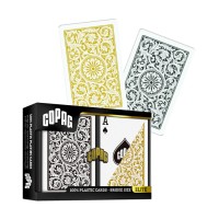 Elite Bridge Regular index žaidimo kortos dviguba kaladė (auksinės ir juodos) Copag 